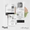 CETAK UNDANGAN PERNIKAHAN FOTO BW GLOSSY - UNDANGAN PERNIKAHAN CUSTOM ELEGAN - UNDANGAN KHITANAN - ELEGAT BW A43