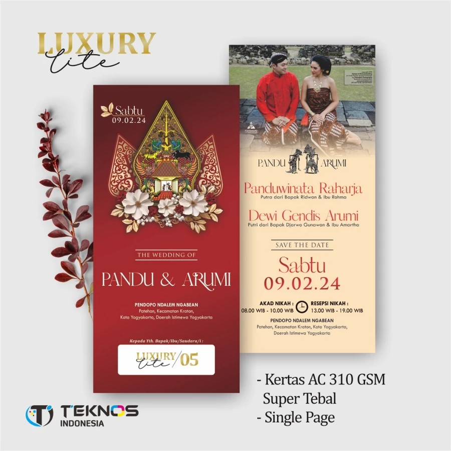 UNDANGAN PERNIKAHAN ELEGANT CUSTOM COLOUR - UNDANGAN PERNIKAHAN AESTHETIC LUXURY LITE