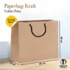 PAPER BAG POLOS READY STOCK - TAS SOUVENIR PERNIKAHAN BAHAN KRAFT - PAPERBAG HARGA ECER - KRAFT UK 25X20X10
