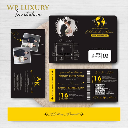 UNDANGAN NIKAH FOTO AESTHETIC - WEDDING PASSPORT INVITATION