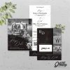 UNDANGAN PERNIKAHAN CUSTOM - UNDANGAN NIKAH GLOSSY BW A SERI 3 - SURAT NIKAH ELEGANT - BW GLOSSY A102