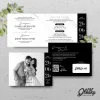UNDANGAN PERNIKAHAN CUSTOM - UNDANGAN NIKAH GLOSSY BW A SERI 3 - SURAT NIKAH ELEGANT - BW GLOSSY A103