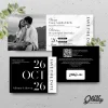 UNDANGAN PERNIKAHAN CUSTOM - UNDANGAN NIKAH GLOSSY BW A SERI 3 - SURAT NIKAH ELEGANT - BW GLOSSY A104