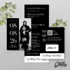 UNDANGAN PERNIKAHAN CUSTOM - UNDANGAN NIKAH GLOSSY BW A SERI 3 - SURAT NIKAH ELEGANT - BW GLOSSY A107