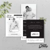 UNDANGAN PERNIKAHAN CUSTOM - UNDANGAN NIKAH GLOSSY BW A SERI 3 - SURAT NIKAH ELEGANT - BW GLOSSY A109