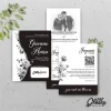 UNDANGAN PERNIKAHAN CUSTOM - UNDANGAN NIKAH GLOSSY BW A SERI 3 - SURAT NIKAH ELEGANT - BW GLOSSY A110