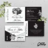 UNDANGAN PERNIKAHAN CUSTOM - UNDANGAN NIKAH GLOSSY BW A SERI 3 - SURAT NIKAH ELEGANT - BW GLOSSY A116