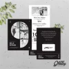 UNDANGAN PERNIKAHAN CUSTOM - UNDANGAN NIKAH GLOSSY BW A SERI 3 - SURAT NIKAH ELEGANT - BW GLOSSY A117