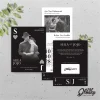 UNDANGAN PERNIKAHAN CUSTOM - UNDANGAN NIKAH GLOSSY BW A SERI 3 - SURAT NIKAH ELEGANT - BW GLOSSY A119