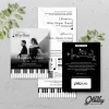 UNDANGAN PERNIKAHAN CUSTOM - UNDANGAN NIKAH GLOSSY BW A SERI 3 - SURAT NIKAH ELEGANT - BW GLOSSY A122