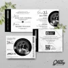 UNDANGAN PERNIKAHAN CUSTOM - UNDANGAN NIKAH GLOSSY BW A SERI 3 - SURAT NIKAH ELEGANT - BW GLOSSY A124