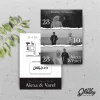 UNDANGAN PERNIKAHAN CUSTOM - UNDANGAN NIKAH GLOSSY BW A SERI 3 - SURAT NIKAH ELEGANT - BW GLOSSY A131