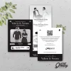 UNDANGAN PERNIKAHAN CUSTOM - UNDANGAN NIKAH GLOSSY BW A SERI 3 - SURAT NIKAH ELEGANT - BW GLOSSY A132