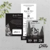 UNDANGAN PERNIKAHAN CUSTOM - UNDANGAN NIKAH GLOSSY BW A SERI 3 - SURAT NIKAH ELEGANT - BW GLOSSY A134