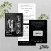 UNDANGAN PERNIKAHAN CUSTOM - UNDANGAN NIKAH GLOSSY BW A SERI 3 - SURAT NIKAH ELEGANT - BW GLOSSY A138