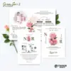 UNDANGAN PERNIKAHAN CUSTOM - UNDANGAN NIKAH GREEN SERI 3 BORDELES - UNDANGAN BAHAN BRIFCARD MURAH - GREEN 101