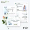 UNDANGAN PERNIKAHAN CUSTOM - UNDANGAN NIKAH GREEN SERI 3 BORDELES - UNDANGAN BAHAN BRIFCARD MURAH - GREEN 104