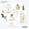 UNDANGAN PERNIKAHAN CUSTOM - UNDANGAN NIKAH GREEN SERI 3 BORDELES - UNDANGAN BAHAN BRIFCARD MURAH - GREEN 107