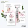 UNDANGAN PERNIKAHAN CUSTOM - UNDANGAN NIKAH GREEN SERI 3 BORDELES - UNDANGAN BAHAN BRIFCARD MURAH - GREEN 108