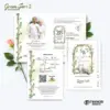 UNDANGAN PERNIKAHAN CUSTOM - UNDANGAN NIKAH GREEN SERI 3 BORDELES - UNDANGAN BAHAN BRIFCARD MURAH - GREEN 110