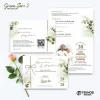 UNDANGAN PERNIKAHAN MURAH - UNDANGAN NIKAH BORDERLESS - UNDANGAN FULLCOLOR GREEN SERI 2 - GREEN 88, BC