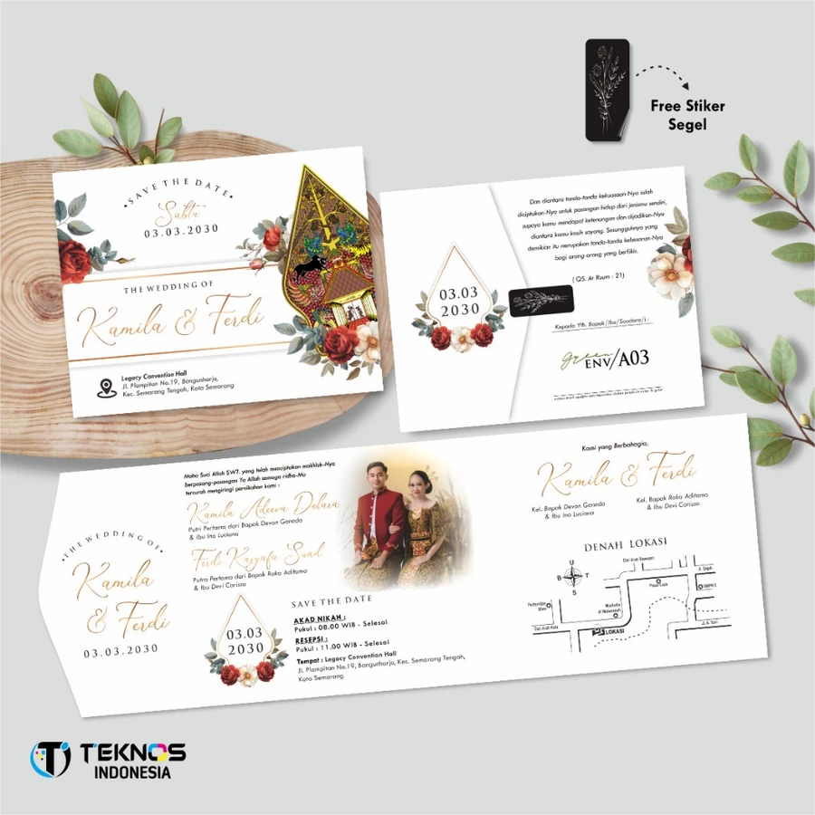 UNDANGAN PERNIKAHAN GREEN ENVELOPE - UNDANGAN SEMI AMPLOP COLOUR SIMPLE