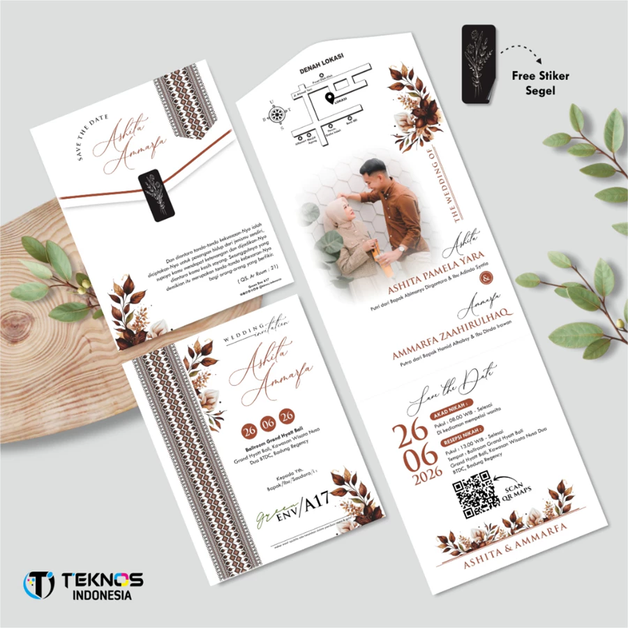 UNDANGAN PERNIKAHAN GREEN ENVELOPE - UNDANGAN SEMI AMPLOP COLOUR SIMPLE - Gambar 18