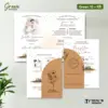 UNDANGAN PERNIKAHAN CUSTOM FULL COLOUR - UNDANGAN NIKAH GREEN AMPLOP KRAFT ROUND SERIES - Green 10 + Amp K.R