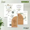 UNDANGAN PERNIKAHAN CUSTOM FULL COLOUR - UNDANGAN NIKAH GREEN AMPLOP KRAFT ROUND SERIES - Green 11 + Amp K.R