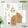 UNDANGAN PERNIKAHAN CUSTOM FULL COLOUR - UNDANGAN NIKAH GREEN AMPLOP KRAFT ROUND SERIES - Green 12 + Amp K.R