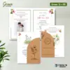 UNDANGAN PERNIKAHAN CUSTOM FULL COLOUR - UNDANGAN NIKAH GREEN AMPLOP KRAFT ROUND SERIES - Green 13 + Amp K.R