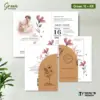 UNDANGAN PERNIKAHAN CUSTOM FULL COLOUR - UNDANGAN NIKAH GREEN AMPLOP KRAFT ROUND SERIES - Green 15 + Amp K.R