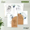 UNDANGAN PERNIKAHAN CUSTOM FULL COLOUR - UNDANGAN NIKAH GREEN AMPLOP KRAFT ROUND SERIES - Green 17 + Amp K.R