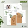 UNDANGAN PERNIKAHAN CUSTOM FULL COLOUR - UNDANGAN NIKAH GREEN AMPLOP KRAFT ROUND SERIES - Green 19 + Amp K.R