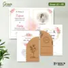 UNDANGAN PERNIKAHAN CUSTOM FULL COLOUR - UNDANGAN NIKAH GREEN AMPLOP KRAFT ROUND SERIES - Green 22 + Amp K.R