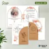 UNDANGAN PERNIKAHAN CUSTOM FULL COLOUR - UNDANGAN NIKAH GREEN AMPLOP KRAFT ROUND SERIES - Green 23 + Amp K.R