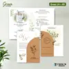 UNDANGAN PERNIKAHAN CUSTOM FULL COLOUR - UNDANGAN NIKAH GREEN AMPLOP KRAFT ROUND SERIES - Green 24 + Amp K.R