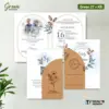UNDANGAN PERNIKAHAN CUSTOM FULL COLOUR - UNDANGAN NIKAH GREEN AMPLOP KRAFT ROUND SERIES - Green 27 + Amp K.R