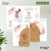 UNDANGAN PERNIKAHAN CUSTOM FULL COLOUR - UNDANGAN NIKAH GREEN AMPLOP KRAFT ROUND SERIES - Green 28 + Amp K.R