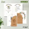 UNDANGAN PERNIKAHAN CUSTOM FULL COLOUR - UNDANGAN NIKAH GREEN AMPLOP KRAFT ROUND SERIES - Green 29 + Amp K.R