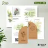 UNDANGAN PERNIKAHAN CUSTOM FULL COLOUR - UNDANGAN NIKAH GREEN AMPLOP KRAFT ROUND SERIES - Green 31 + Amp K.R