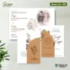 UNDANGAN PERNIKAHAN CUSTOM FULL COLOUR - UNDANGAN NIKAH GREEN AMPLOP KRAFT ROUND SERIES - Green 32 + Amp K.R