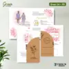 UNDANGAN PERNIKAHAN CUSTOM FULL COLOUR - UNDANGAN NIKAH GREEN AMPLOP KRAFT ROUND SERIES - Green 34 + Amp K.R