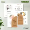 UNDANGAN PERNIKAHAN CUSTOM FULL COLOUR - UNDANGAN NIKAH GREEN AMPLOP KRAFT ROUND SERIES - Green 37 + Amp K.R