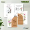 UNDANGAN PERNIKAHAN CUSTOM FULL COLOUR - UNDANGAN NIKAH GREEN AMPLOP KRAFT ROUND SERIES - Green 38 + Amp K.R