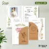 UNDANGAN PERNIKAHAN CUSTOM FULL COLOUR - UNDANGAN NIKAH GREEN AMPLOP KRAFT ROUND SERIES - Green 41 + Amp K.R