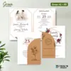UNDANGAN PERNIKAHAN CUSTOM FULL COLOUR - UNDANGAN NIKAH GREEN AMPLOP KRAFT ROUND SERIES - Green 42 + Amp K.R