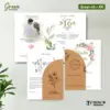 UNDANGAN PERNIKAHAN CUSTOM FULL COLOUR - UNDANGAN NIKAH GREEN AMPLOP KRAFT ROUND SERIES - Green 43 + Amp K.R