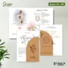 UNDANGAN PERNIKAHAN CUSTOM FULL COLOUR - UNDANGAN NIKAH GREEN AMPLOP KRAFT ROUND SERIES - Green 44 + Amp K.R