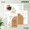 UNDANGAN PERNIKAHAN CUSTOM FULL COLOUR - UNDANGAN NIKAH GREEN AMPLOP KRAFT ROUND SERIES - Green 46 + Amp K.R